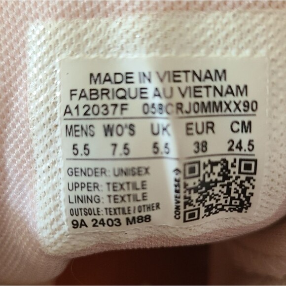 converse chuck taylor all star hightop mushroom garden sneakers blush hush 7.5 - Picture 7 of 8